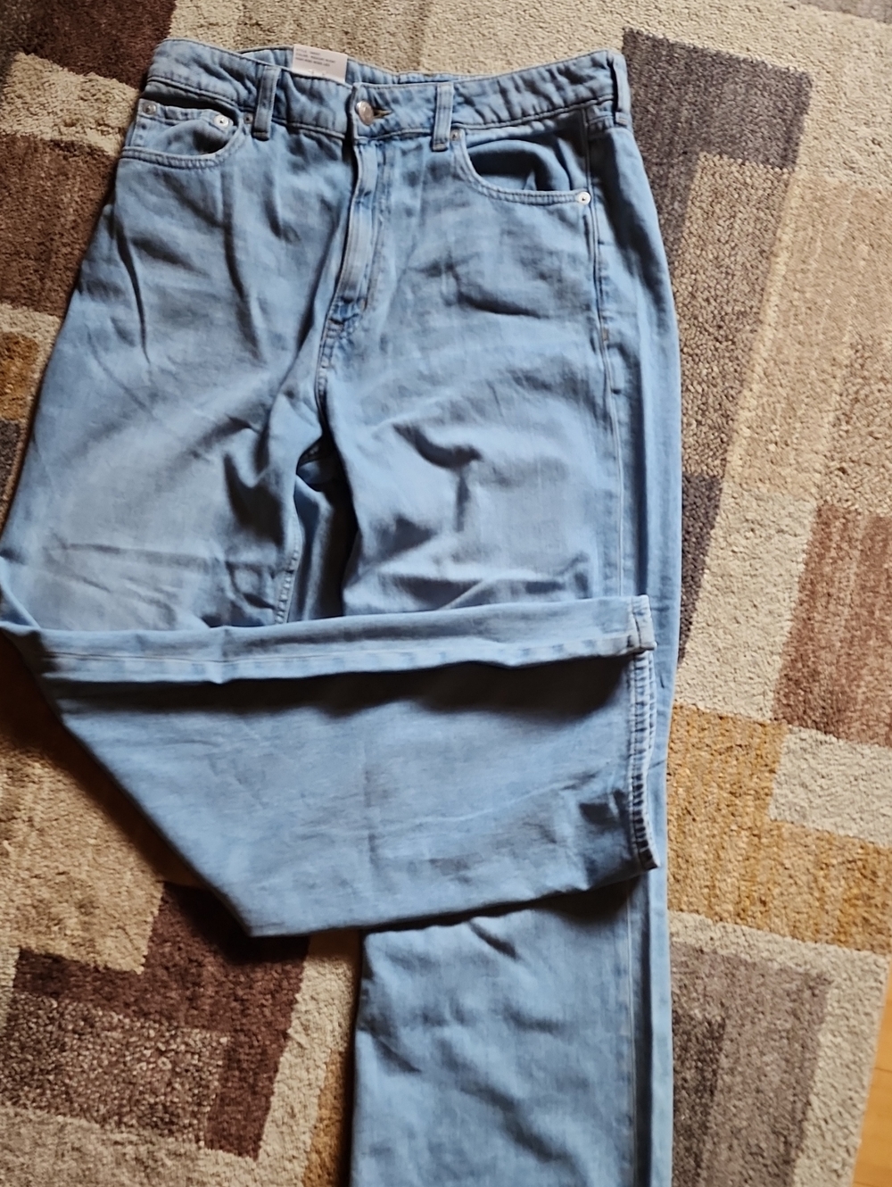 Aeropostale Woman's Light Blue High-Rise Wide Leg Relaxed Jeans